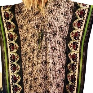 VTG Batik Elephant Kaftan